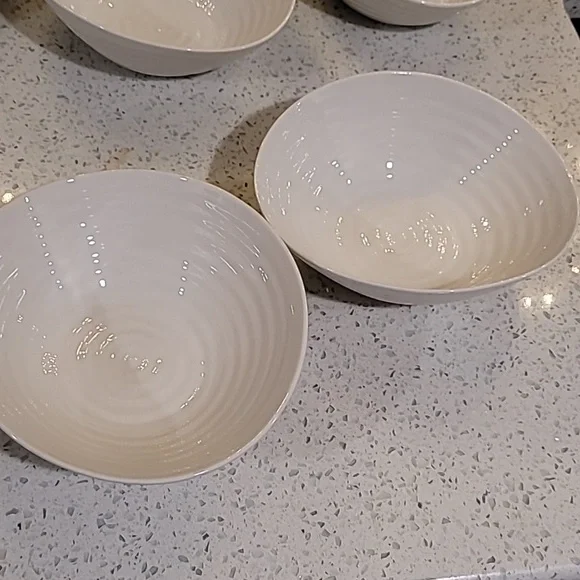 Portmeirion Sophie Conran soup bowls (4) white . - Picture 3 of 6